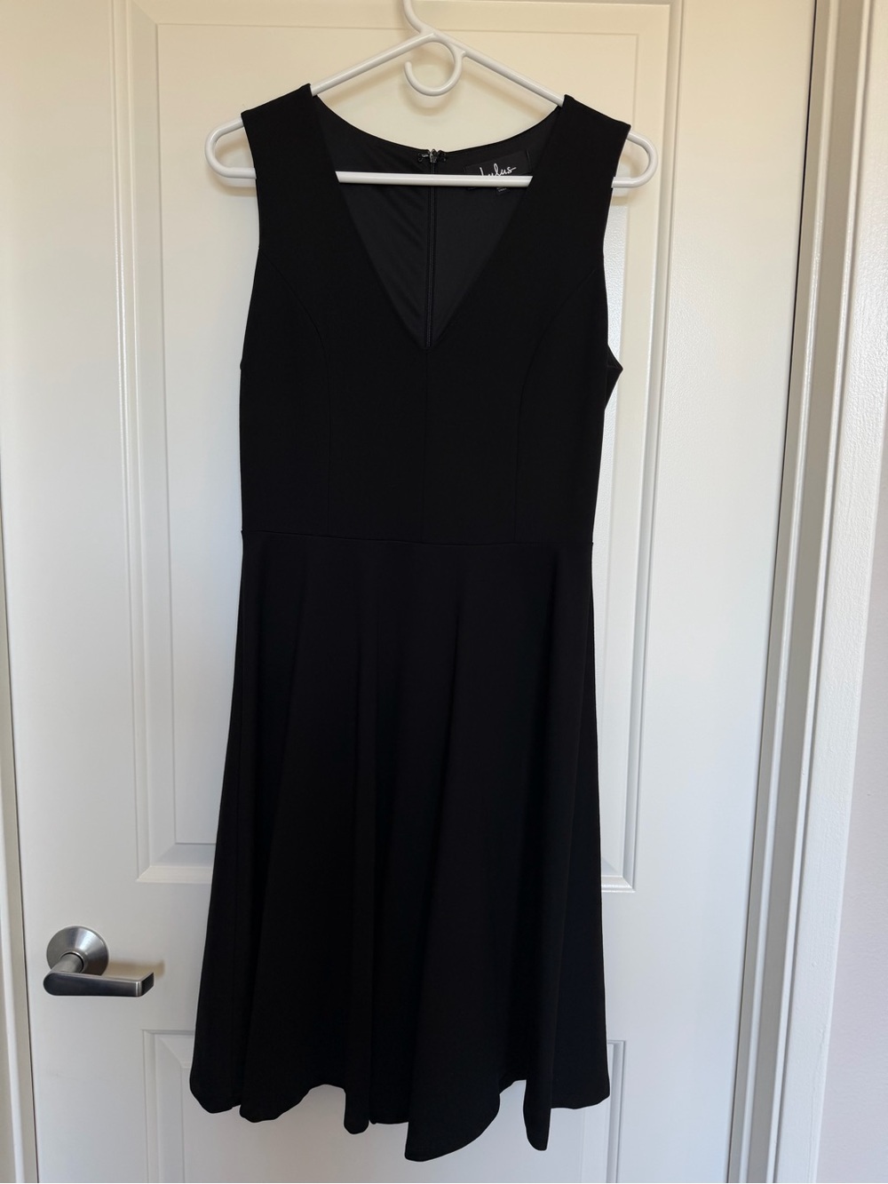 Lulu's Black V-Neck Fit & Flare Dress